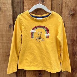 Hanna Andersson Rainbow Fox Art Tee - sz 120